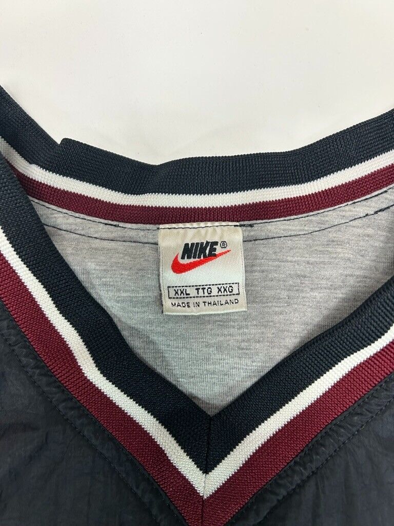 Vintage 90s Nike Embroidered Middle Swoosh Pullover Windbreaker Jacket Size 2XL