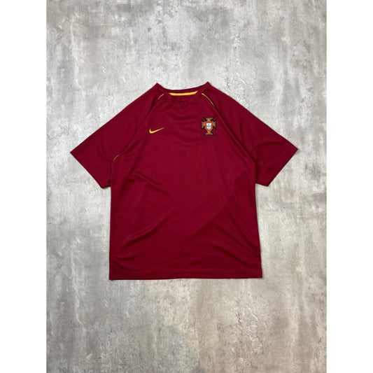 Vintage Portugal Embroidered Crest Nike Soccer Jersey Size Large Maroon