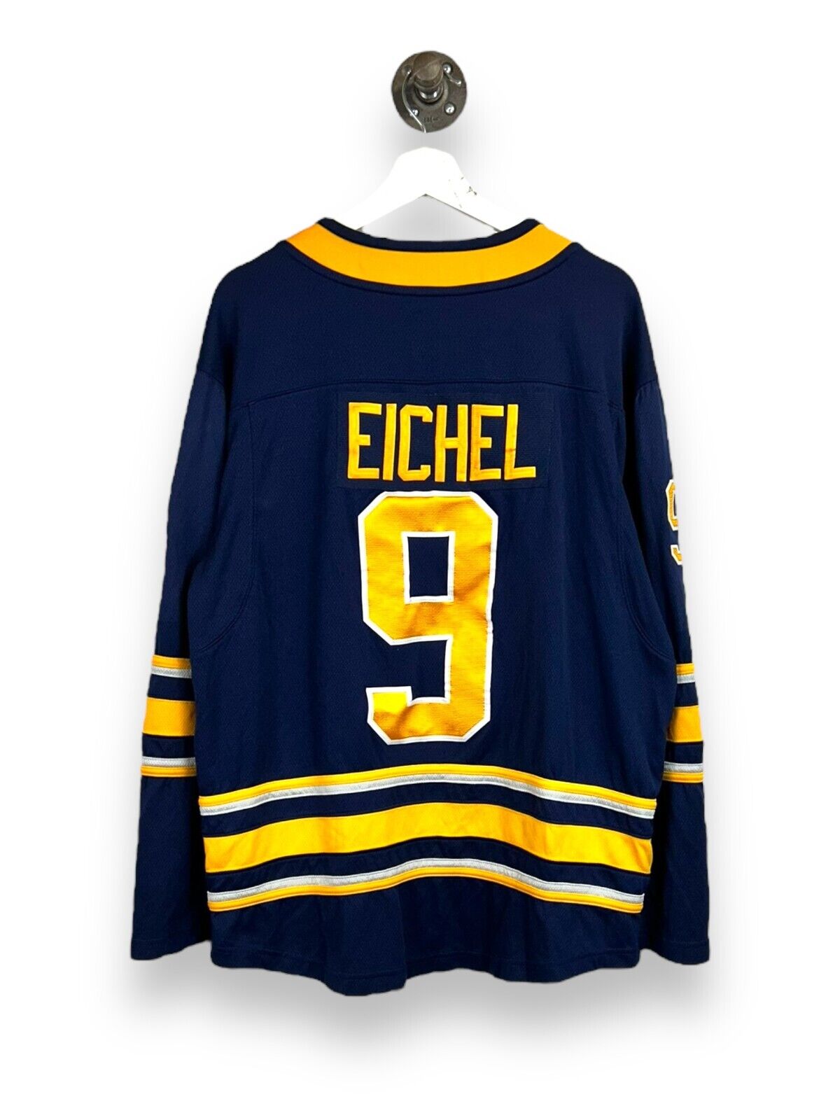 Jack Eichel Buffalo Sabres Stitched NHL Hockey Jersey Size Large Blue