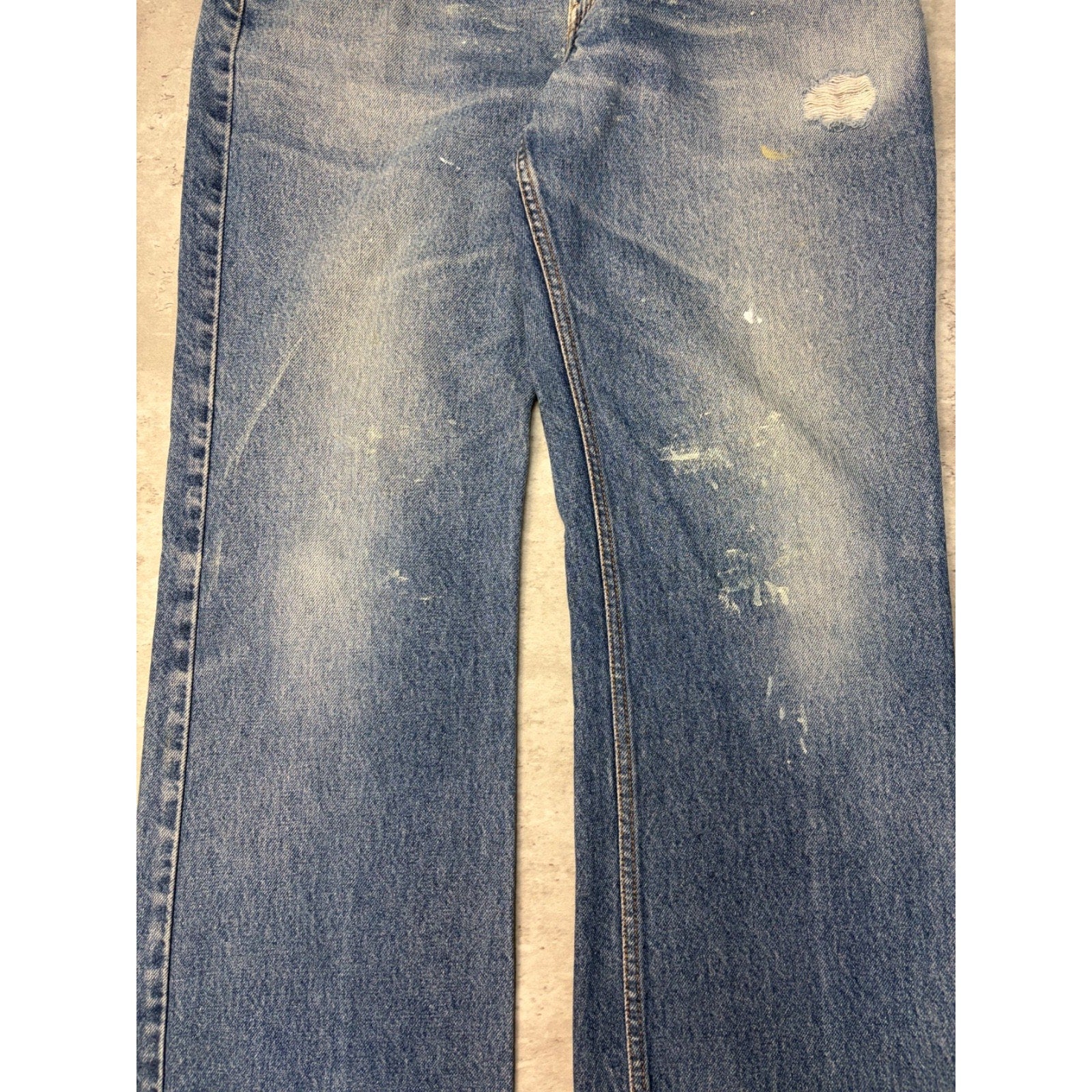 Vintage Levis 517 Red Tab Boot Cut Medium Wash Denim Pants Size 35