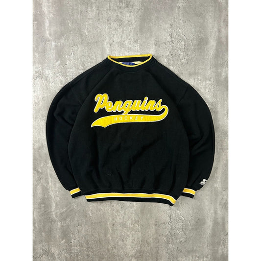 Vintage 90s Pittsburgh Penguins NHL Starter Tailsweep Spellout Sweatshirt Large