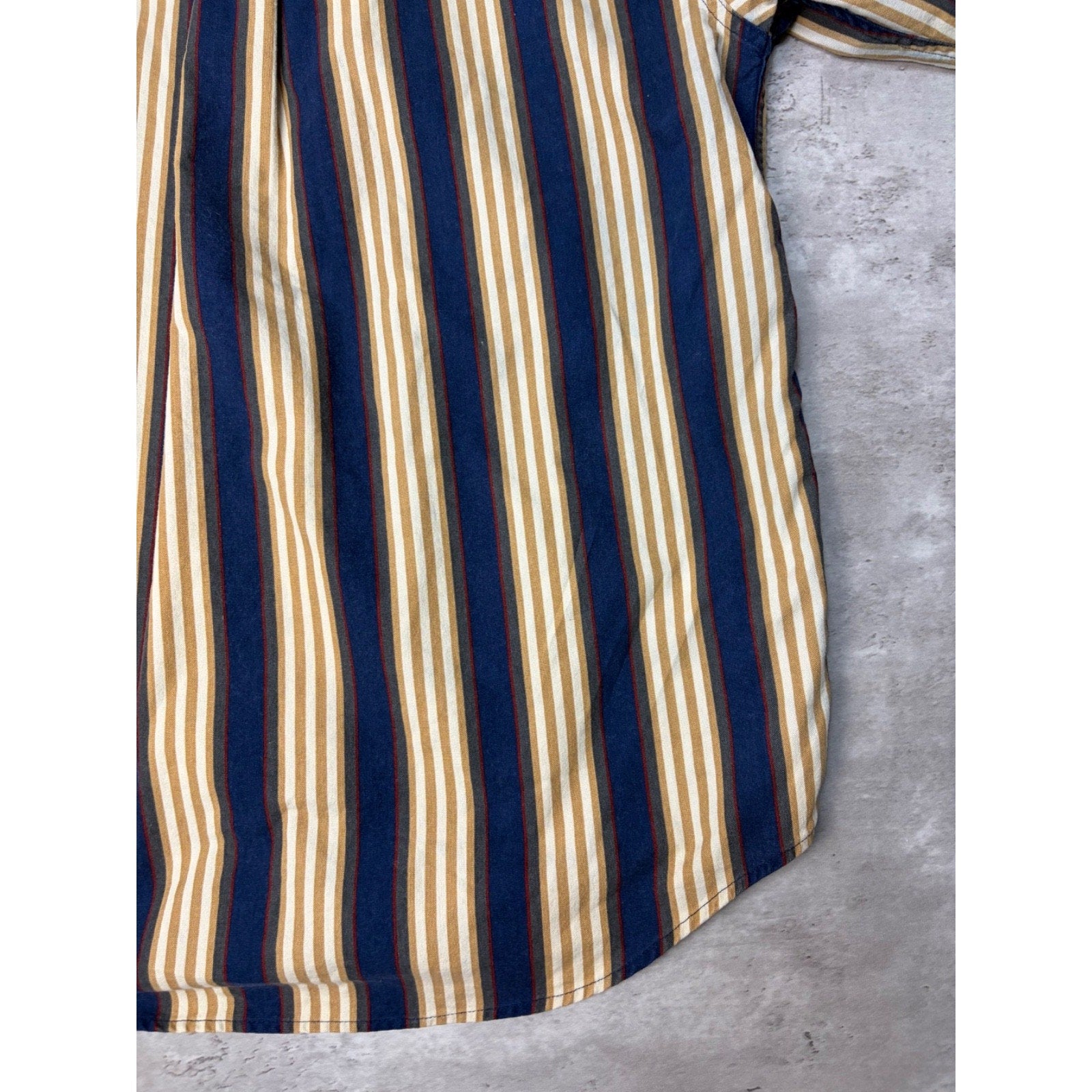 Vintage Eddie Bauer Striped Print Long Sleeve Button Up Shirt Size Small