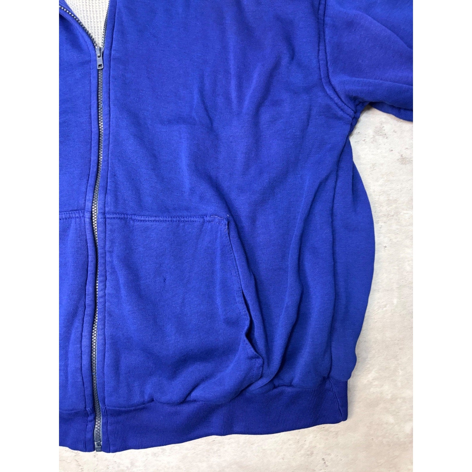 VTG 80s Grand Banks Outfitters Thermal Lined Full Zip Hooded Sweatshirt Size 2XL