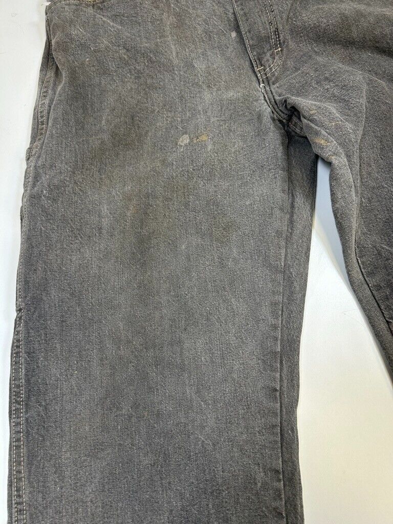 Dickies Loose Fit Work Wear Carpenter Style Charcoal Wash Denim Pants Size 37W