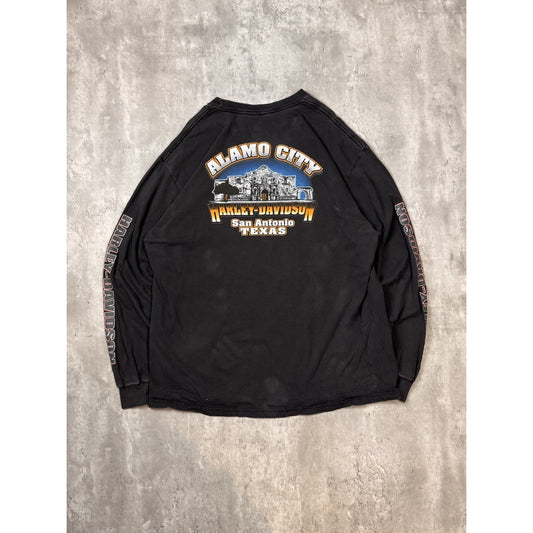 Vintage Harley Davidson Motorcycles Sleeve Spellout Long Sleeve T-Shirt Size XL