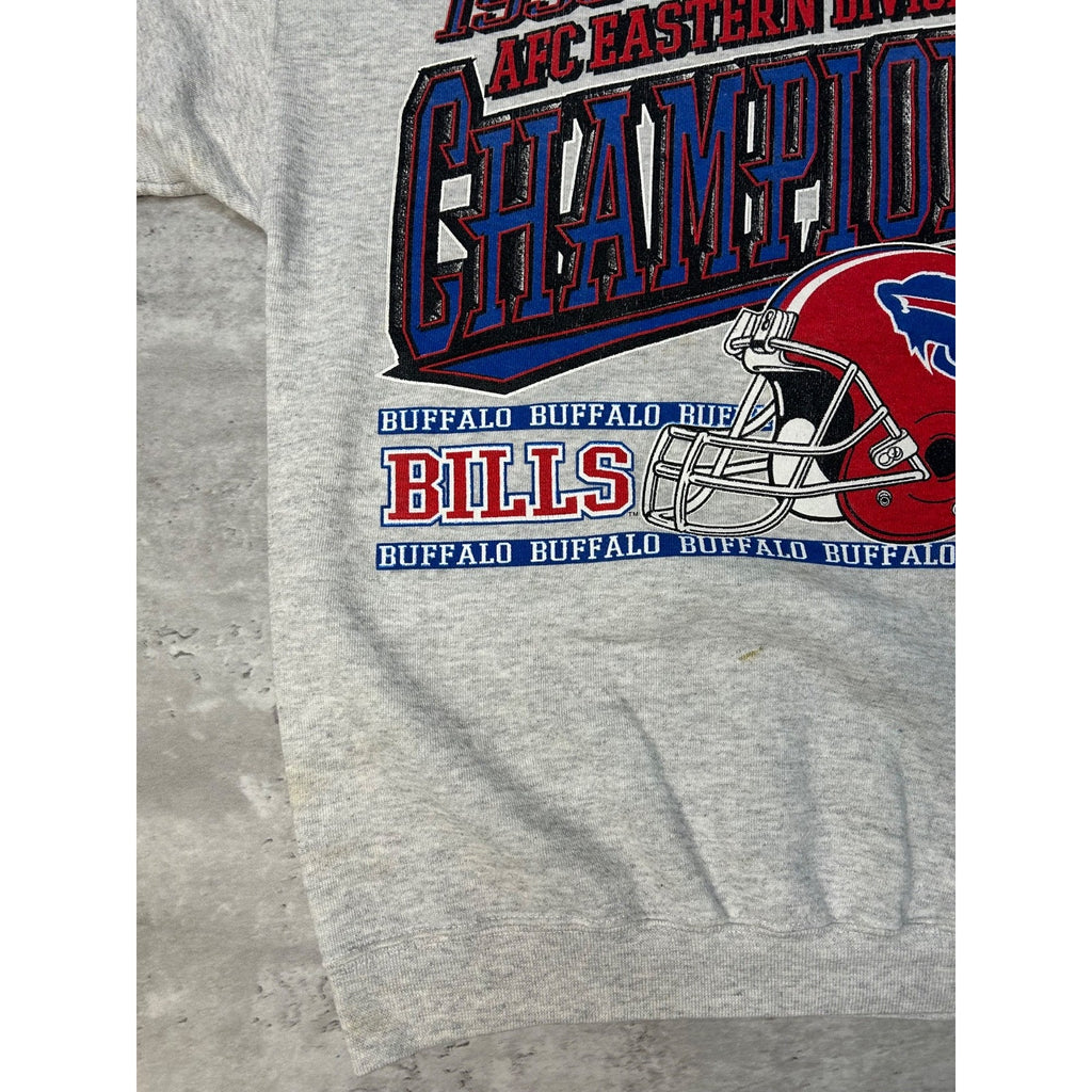 Vintage 1995 Buffalo Bills NFL AFC Eastern Champs Graphic Sweatshirt Size Medium