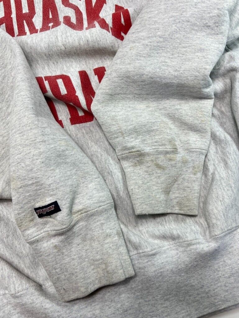 Vintage 90s Nebraska Football NCAA Spellout Reverse Weave StyleSweatshirt Sz XL