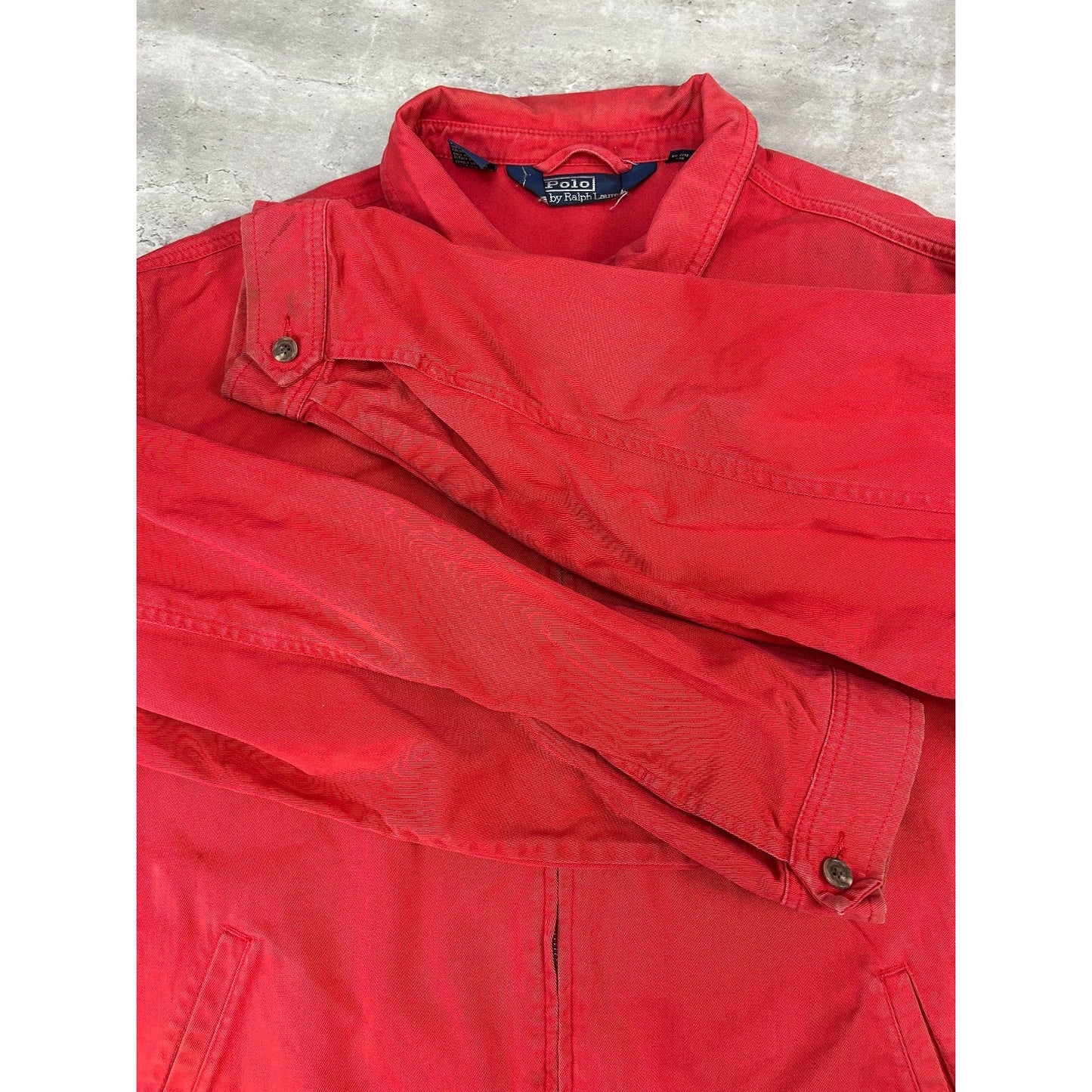 Vintage Polo Ralph Lauren Embroidered Pony Harrington Jacket Size XL Red