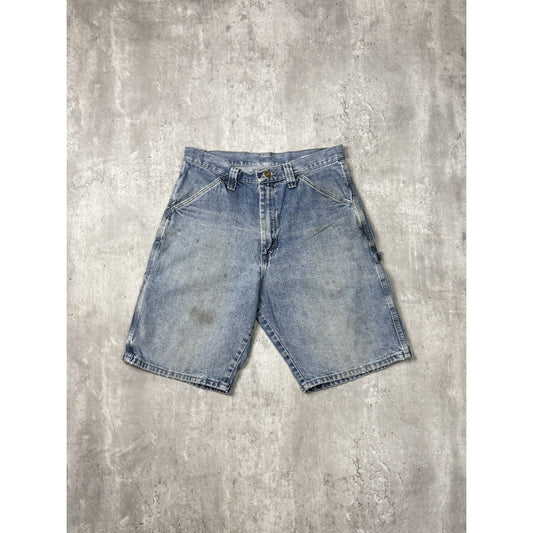 Vintage Wrangler Originals Light Wash Carpenter Workwear Shorts Size 30