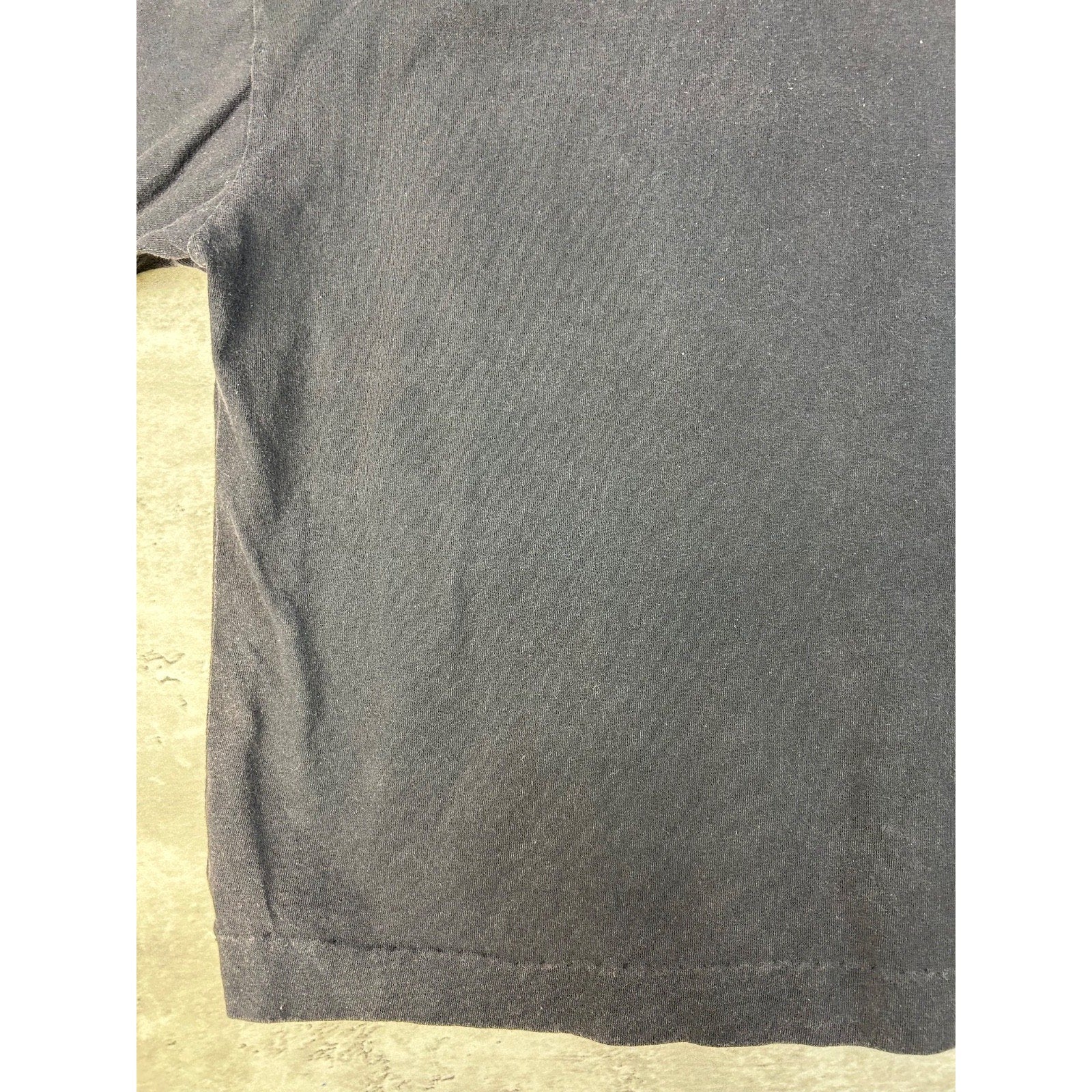 Vintage 90s Painted Flower Nature Art Graphic Black T-Shirt Size XL