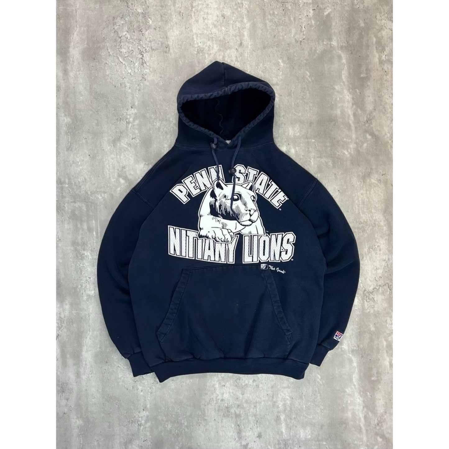 Vintage 90s Penn State Nittany Lions Spellout Hooded Sweatshirt Size Medium