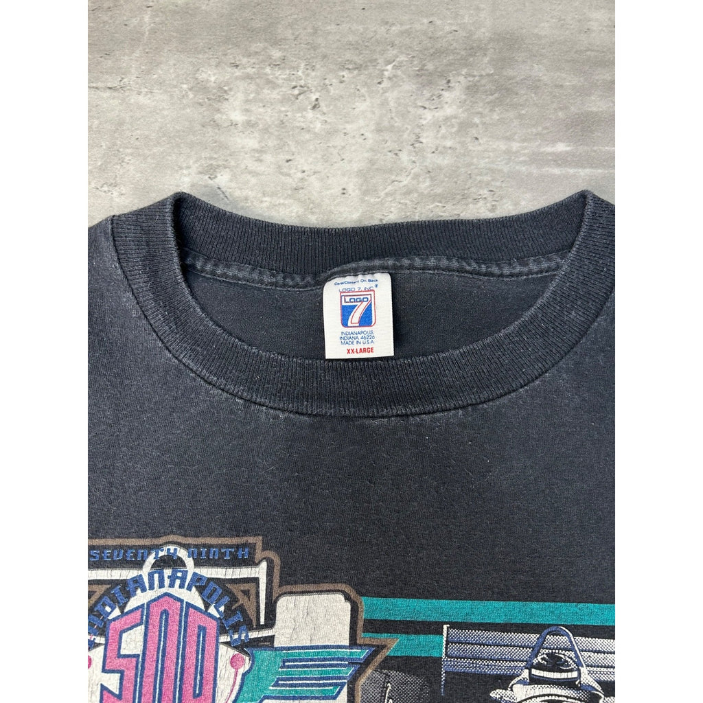 Vintage 90s Indianapolis 500 Nascar Racing Graphic T-Shirt Size 2XL