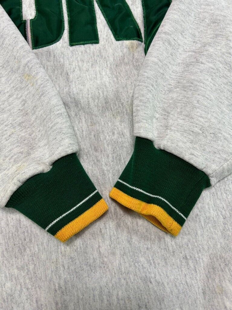 Vintage 90s Green Bay Packers NFL Big Spellout Football Sweatshirt Size XL Gray