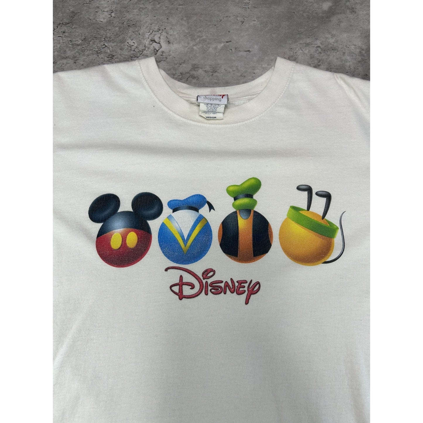 Vintage 90s Disney Cartoon Character Graphic T-Shirt Size Medium White