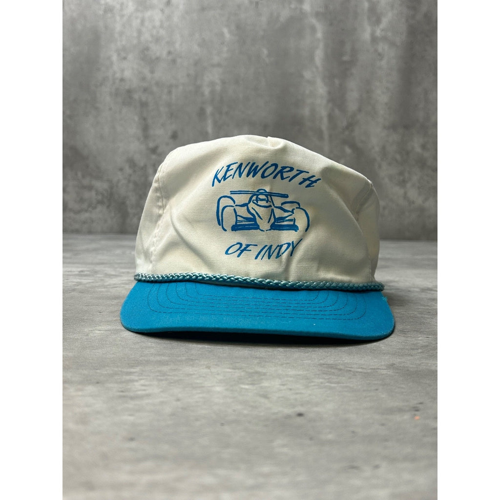 Vintage 90s Kenworth Of Indy Racing Graphic Two Tone Strapback Hat OSFA