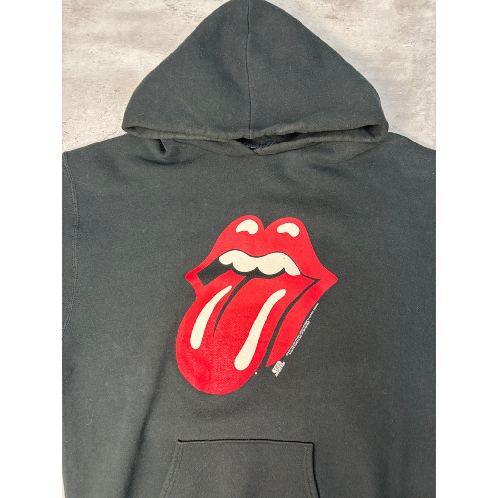 Vintage 2001 Rolling Stones Classic Logo Rock Music Hooded Sweatshirt Size 2XL