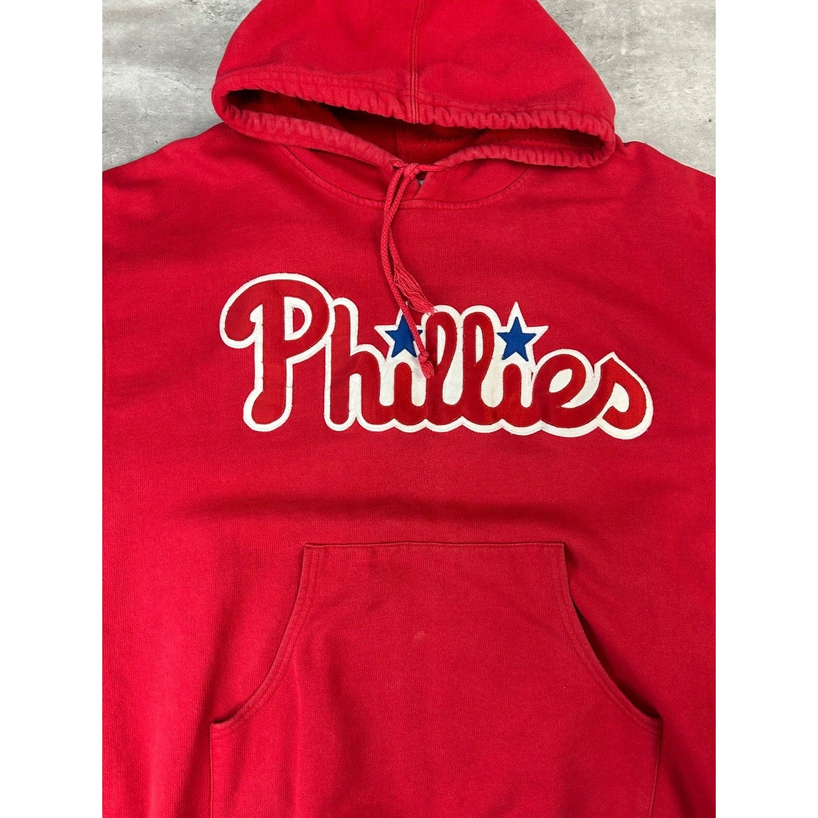 Vintage Philadelphia Phillies MLB Embroidered Hooded Sweatshirt Size XL