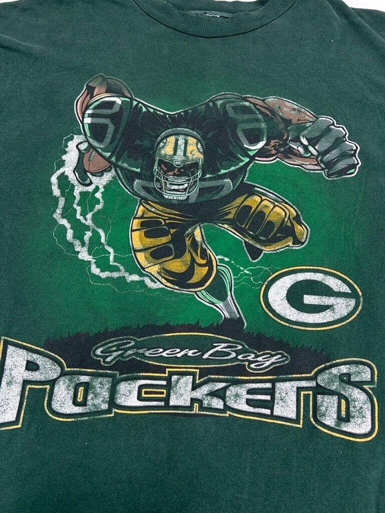 Vintage Green Bay Packers NFL Player Graphic Spellout T-Shirt Size XL