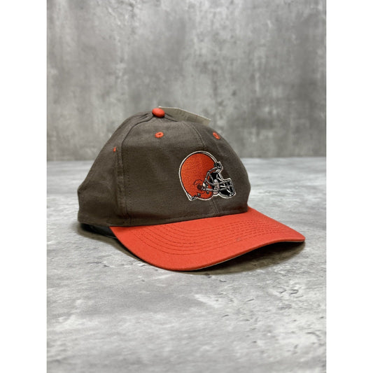 Vintage 90s Cleveland Browns NFL Embroidered Logo Athletics Snapback Hat OSFA