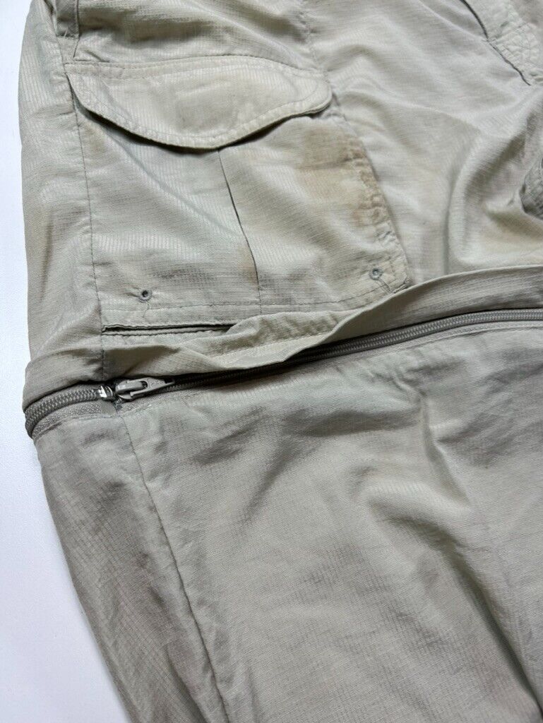 Vintage Columbia PFG Lightweight Nylon Multi Pocket Convertible Pants Size 33