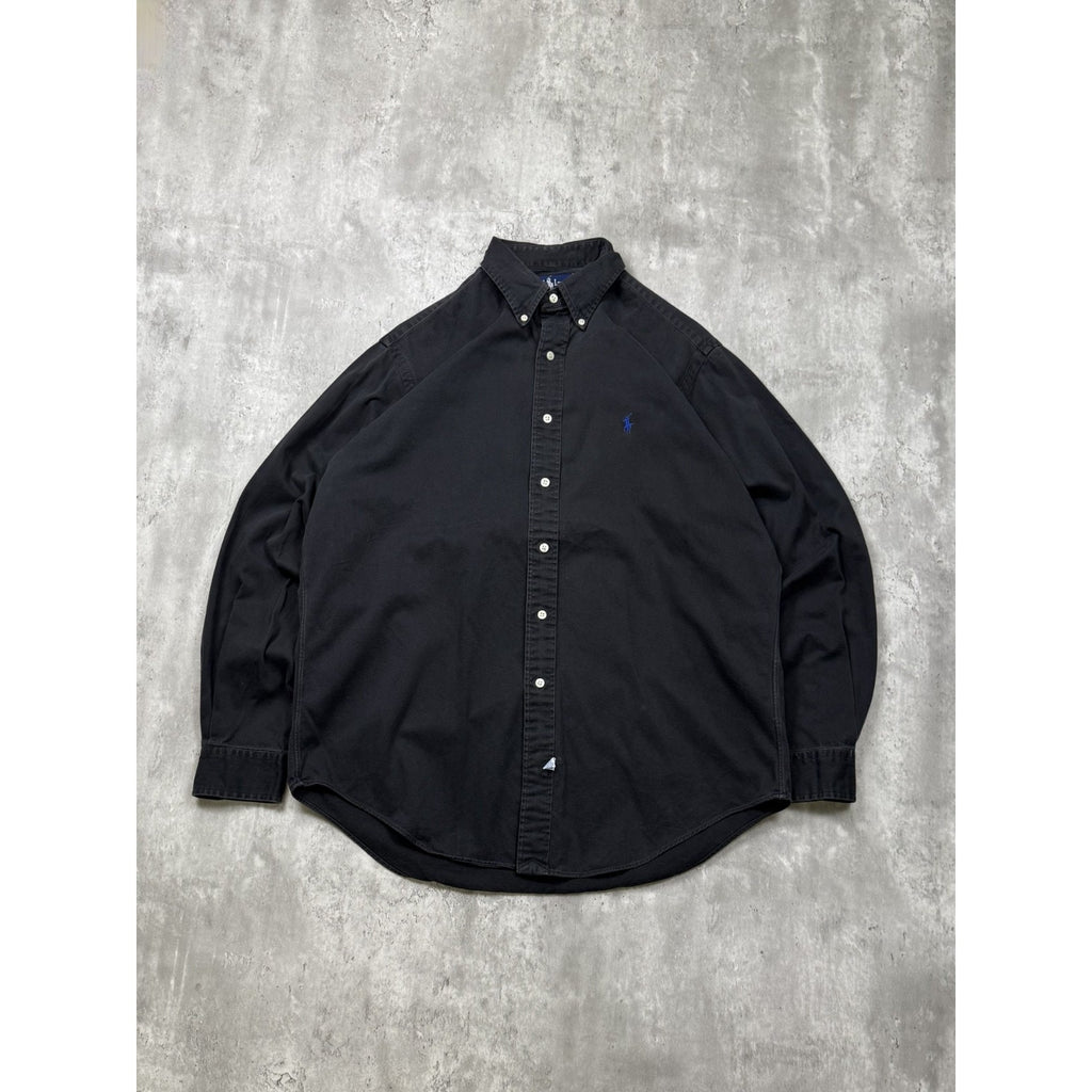 Vintage Polo Ralph Lauren Embroidered Pony Long Sleeve Button Up Shirt Sz Large
