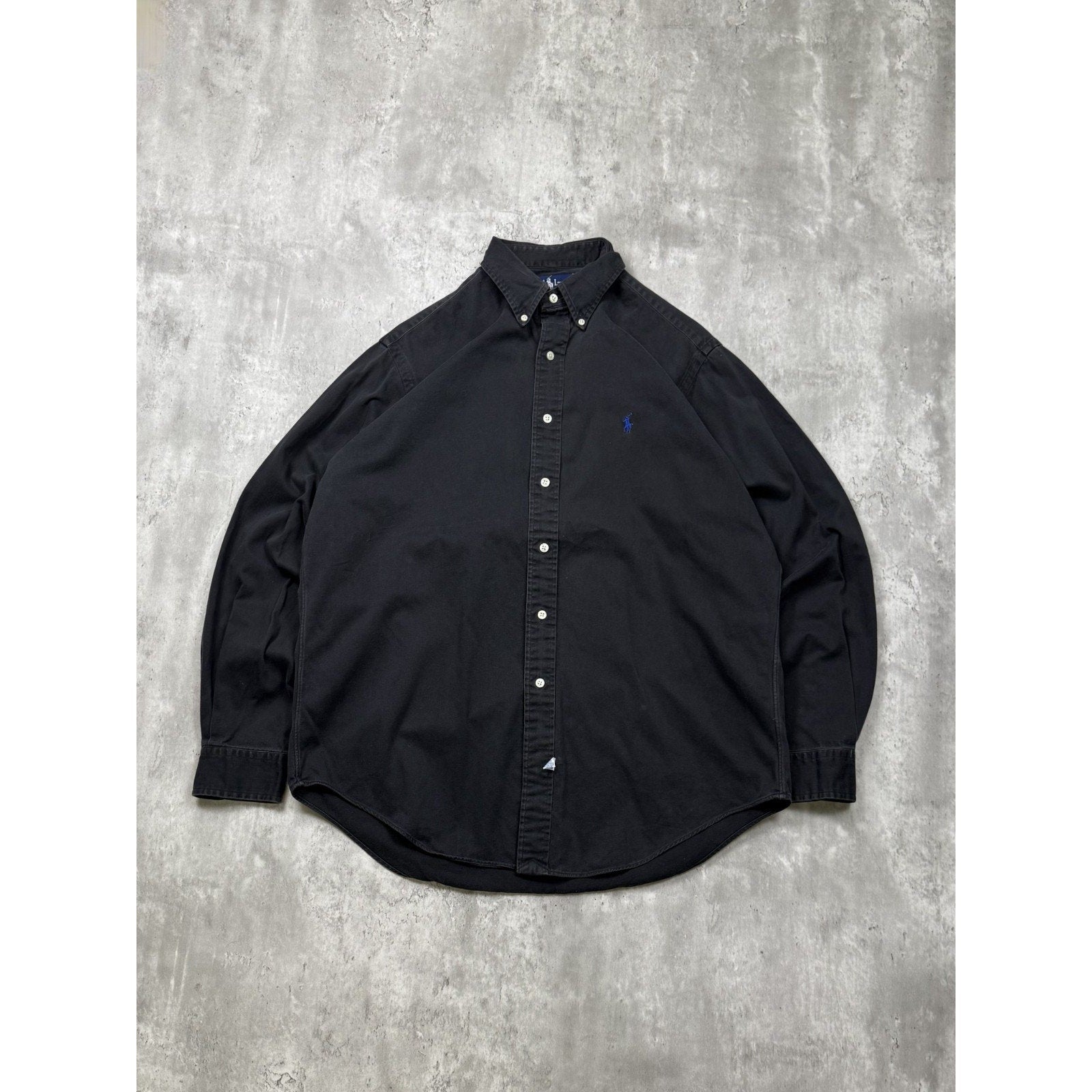 Vintage Polo Ralph Lauren Embroidered Pony Long Sleeve Button Up Shirt Sz Large