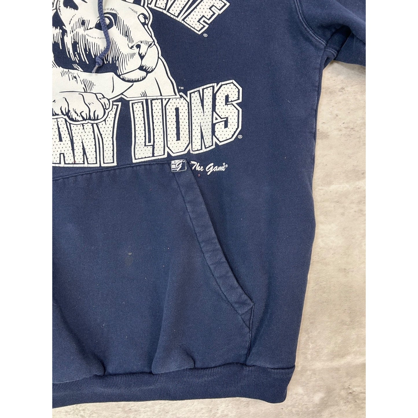 Vintage 90s Penn State Nittany Lions Spellout Hooded Sweatshirt Size Medium