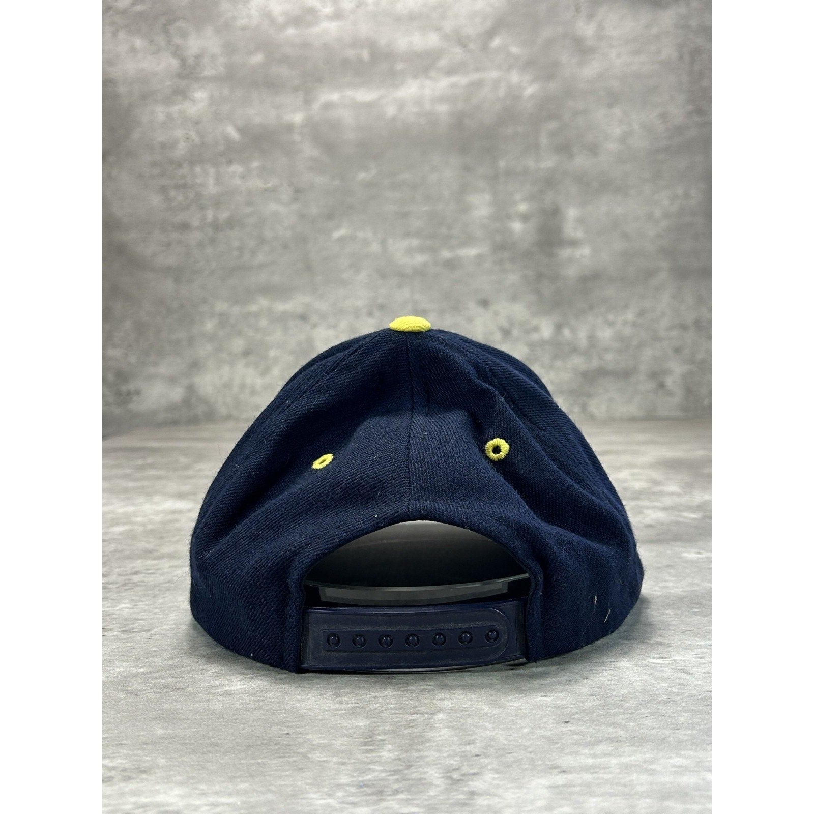 Vintage 90s United States Navy Embroidered Spellout Snapback Hat OSFA