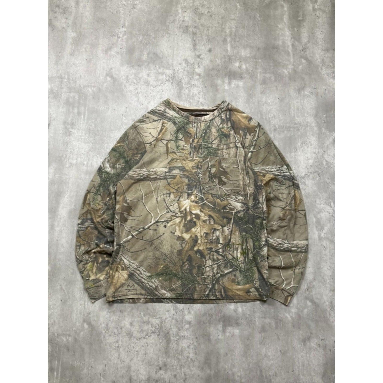 Vintage Street Legal Realtree Xtra Long Sleeve Camo Hunting T-Shirt Size Medium