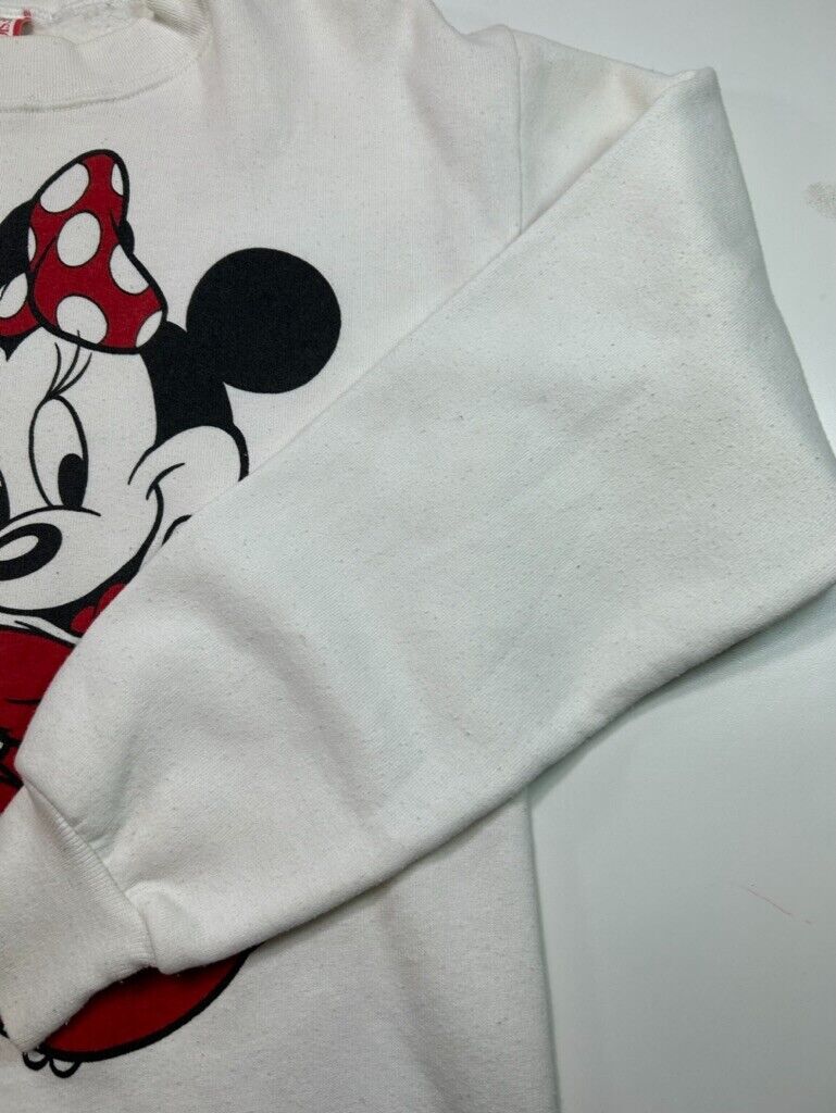 Vintage 90s Disney Minnie Mouse Front & Back Cartoon Graphic Sweatshirt Small