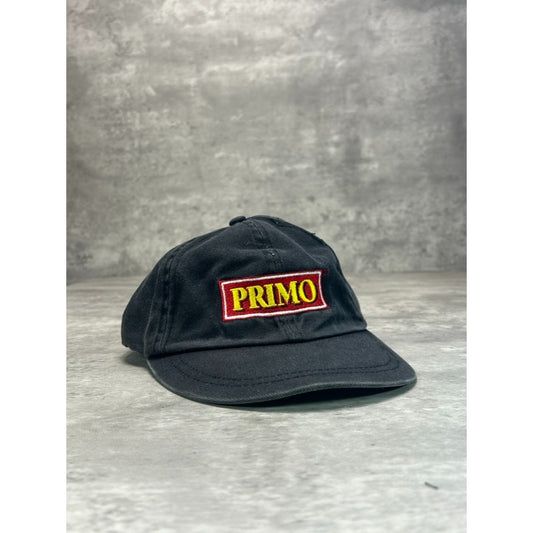 Vintage 90s Primo Tomato Sauce Embroidered Spellout Strapback Hat OSFA Black