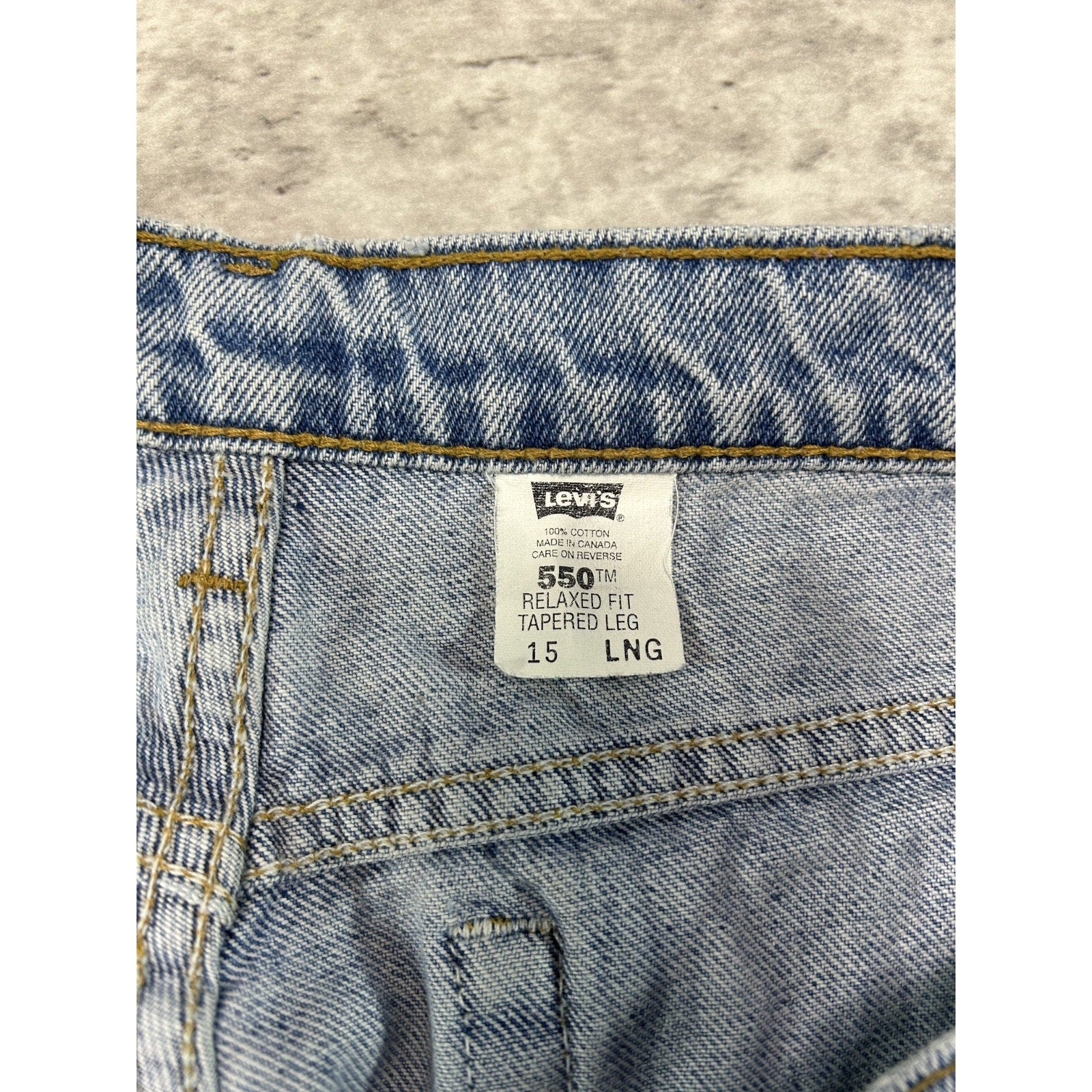 Vintage 90s Womens Levis 550 Red Tab Light Wash Denim Pants Size 33 Blue