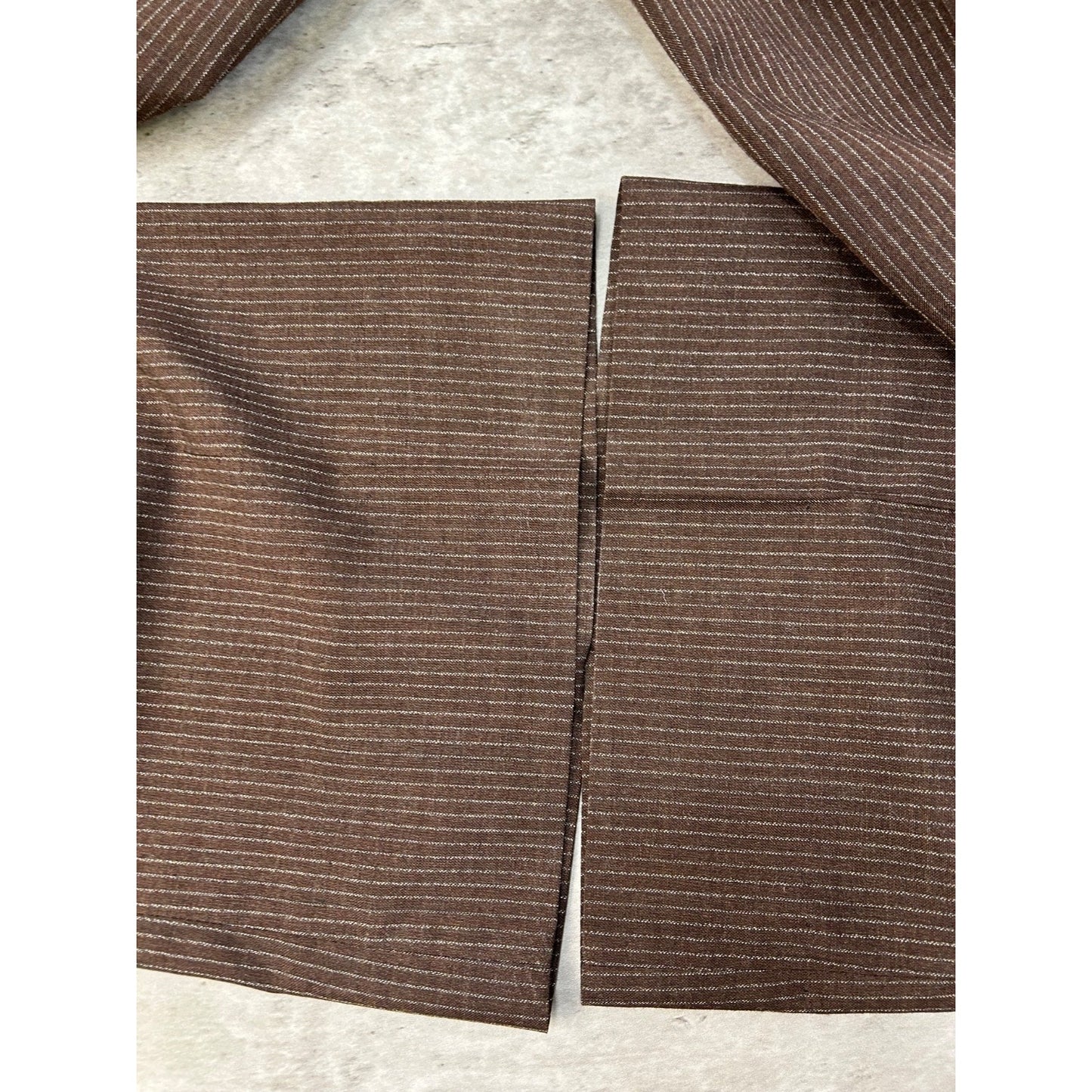 Vintage 80s Pinstripe Earth Tone Straight Fit Trouser Style Pants Size 33