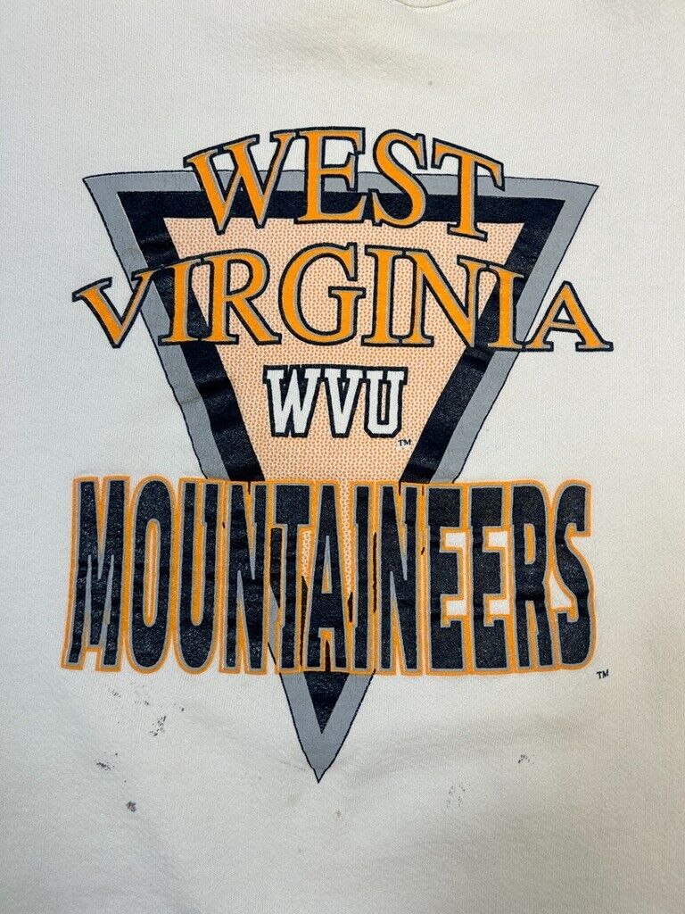 Vintage 90s West Virginia Mountaineers Collegiate Graphic Sweatshirt Size Large