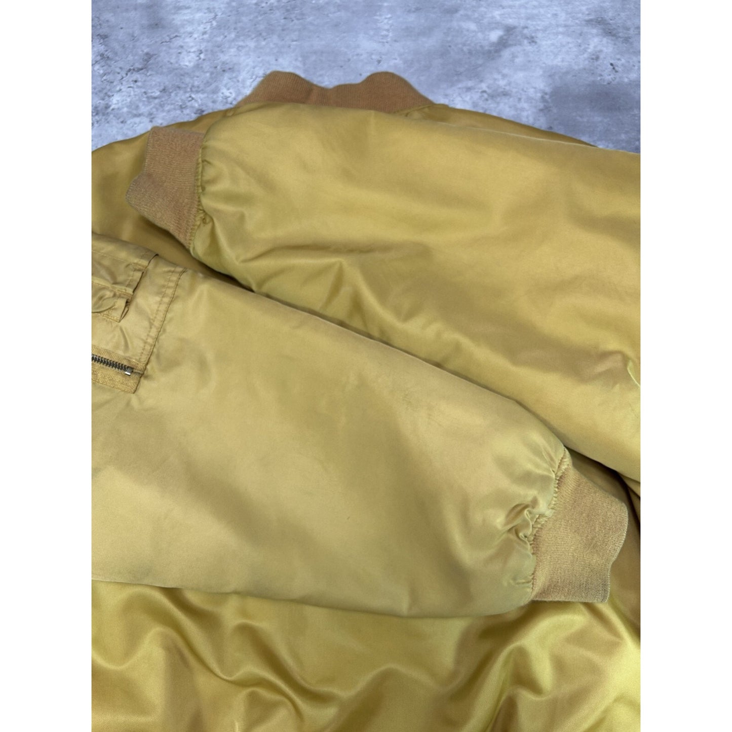 Vintage Y2K Southpole Nylon Full Zip Bomber Jacket Size XL Yellow