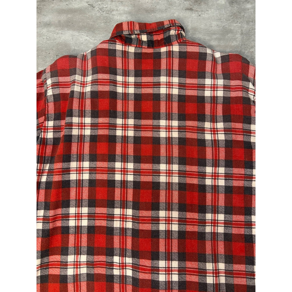 Vintage 80s/90s Woodsman Plaid Insulated Double Pocket Jacket Size XL
