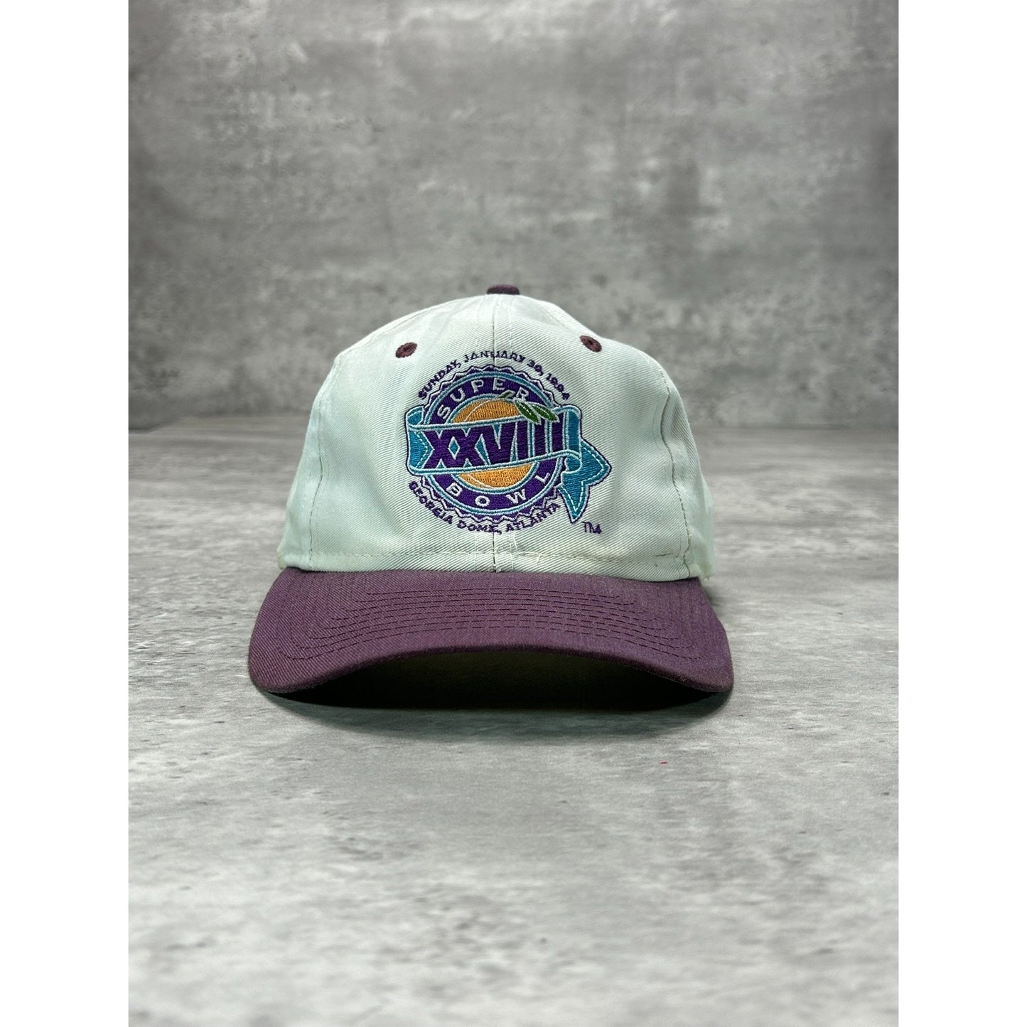 VTG 1994 NFL Super Bowl XXVIII Bills Vs Cowboys Embroidered Snapback Hat OSFA