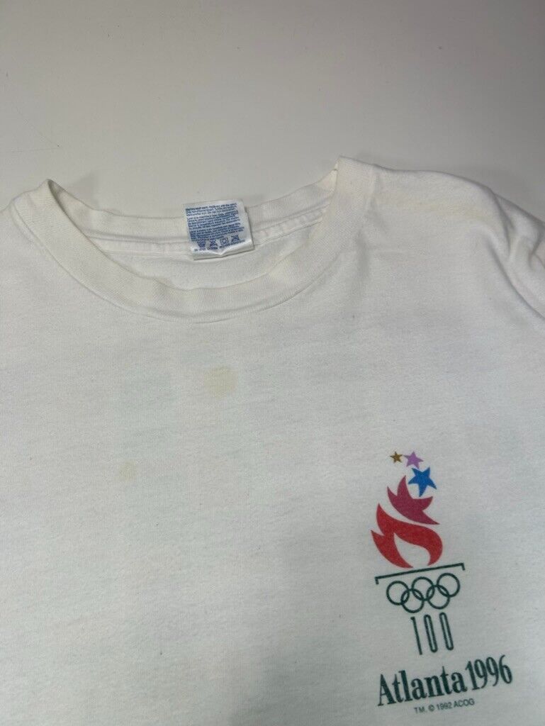 Vintage 1996 Atlanta Summer Olympics Flag Graphic Long Sleeve T-Shirt Size XL