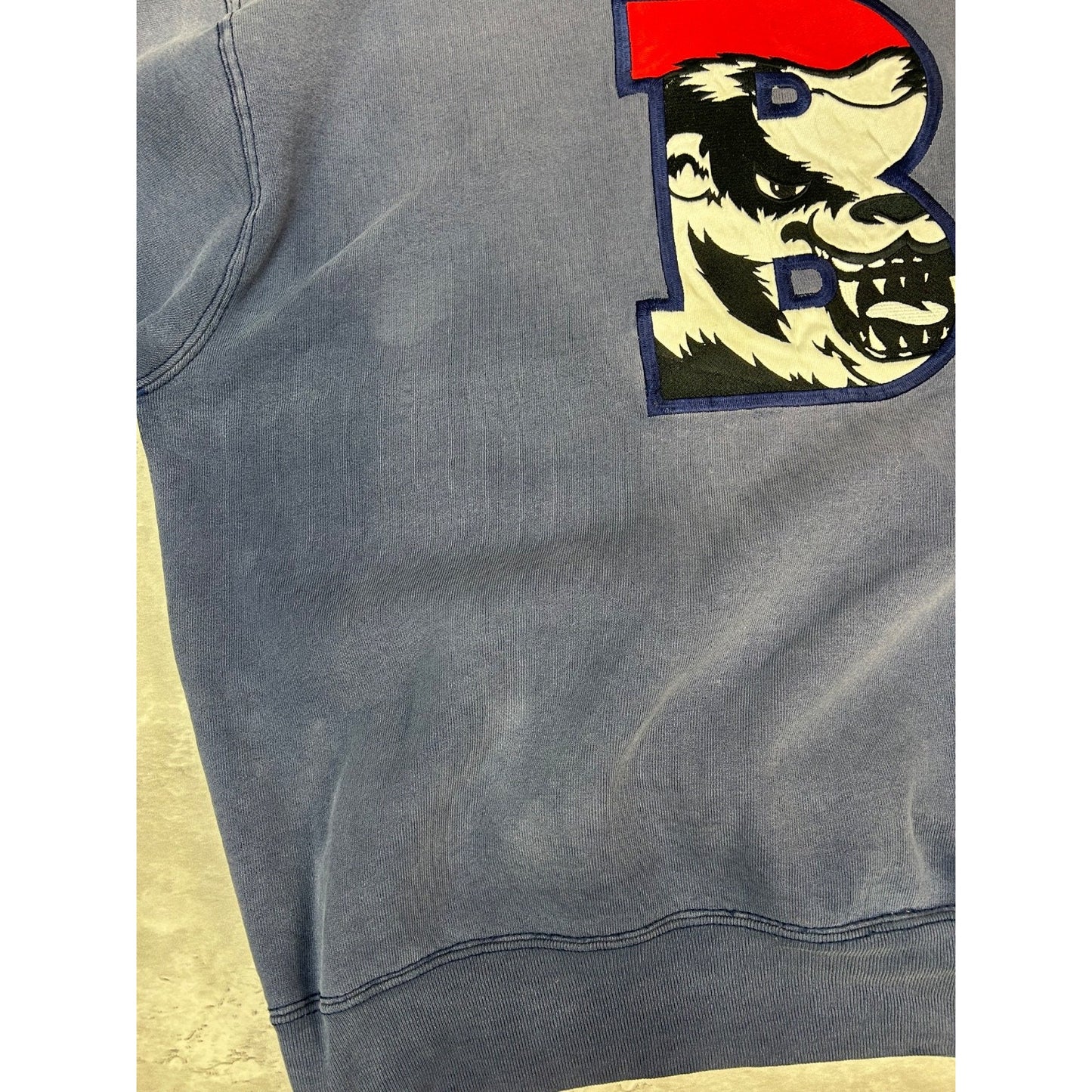 Vintage 90s Brock Badgers Embroidered Graphic Collegiate Sweatshirt Size XL