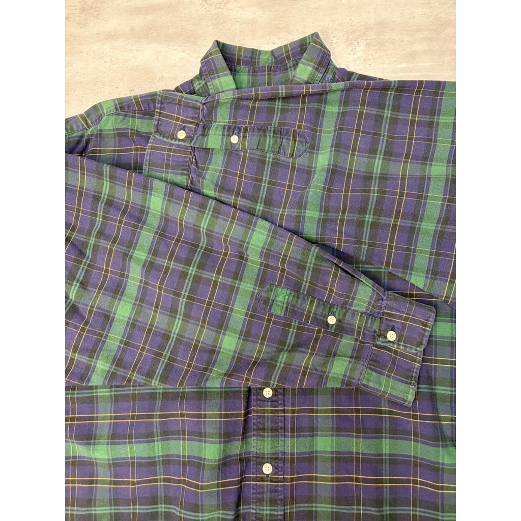 Vintage Polo Ralph Lauren Tonal Embroidered Pony Button Up Shirt Size 2XL