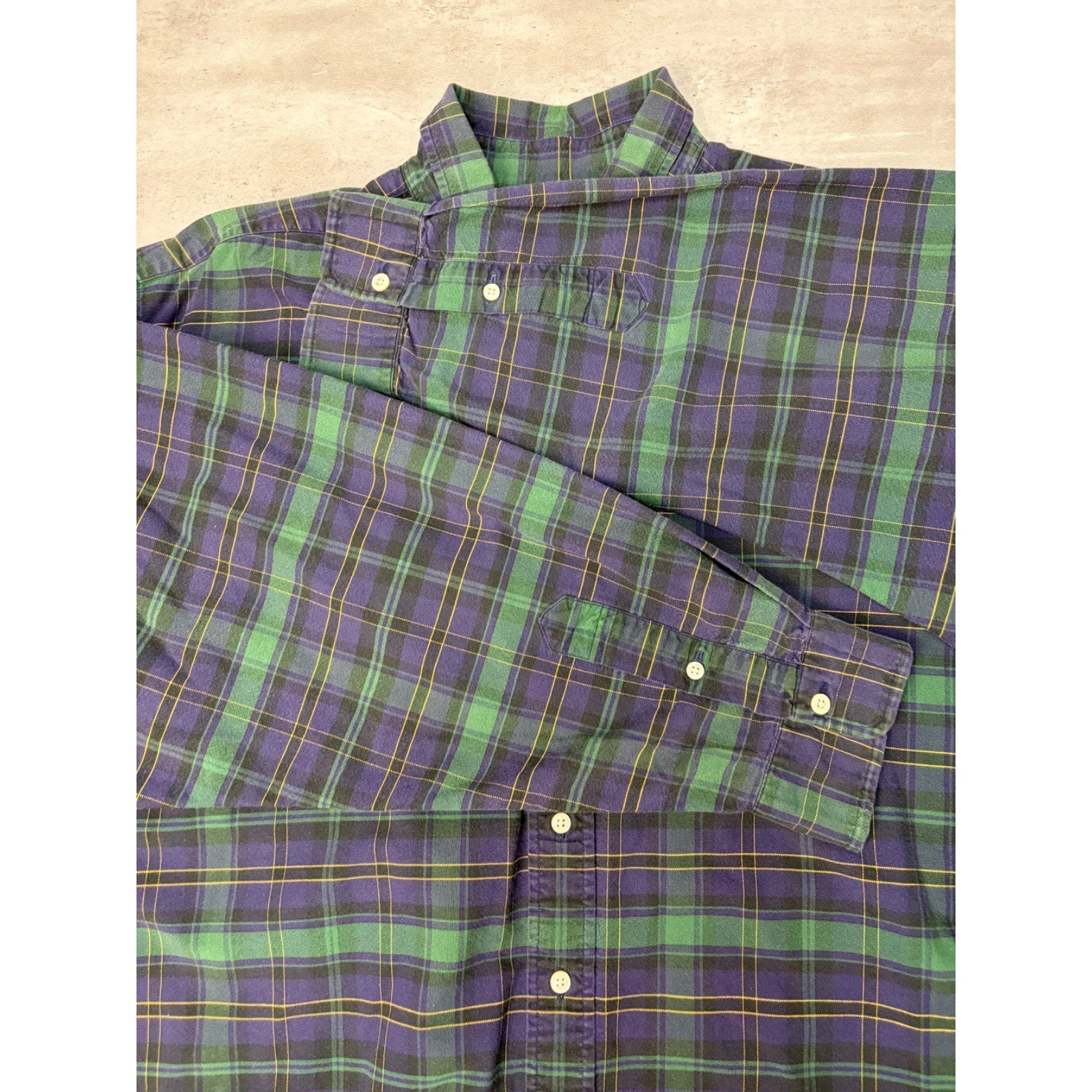 Vintage Polo Ralph Lauren Tonal Embroidered Pony Button Up Shirt Size 2XL