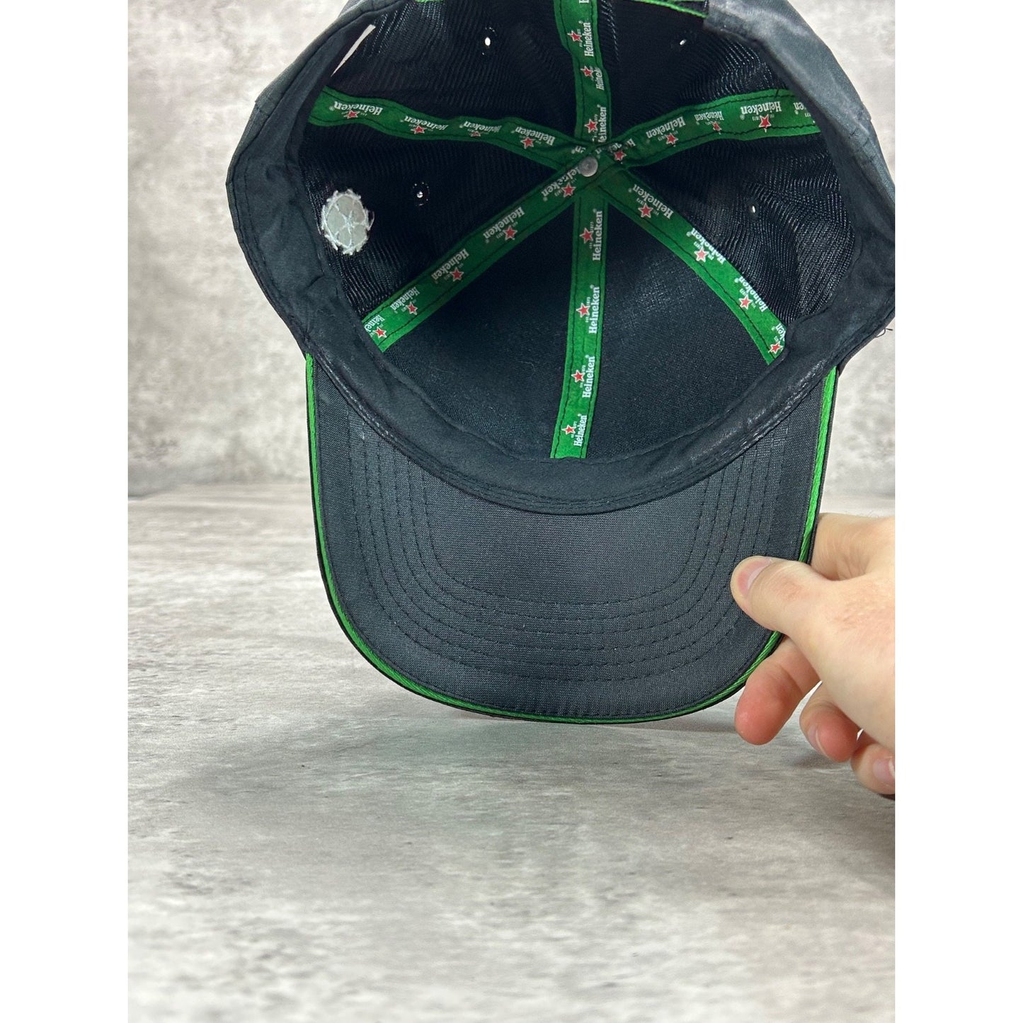 Vintage Heineken Beer Promo Embroidered Spellout Strapback Hat OSFA