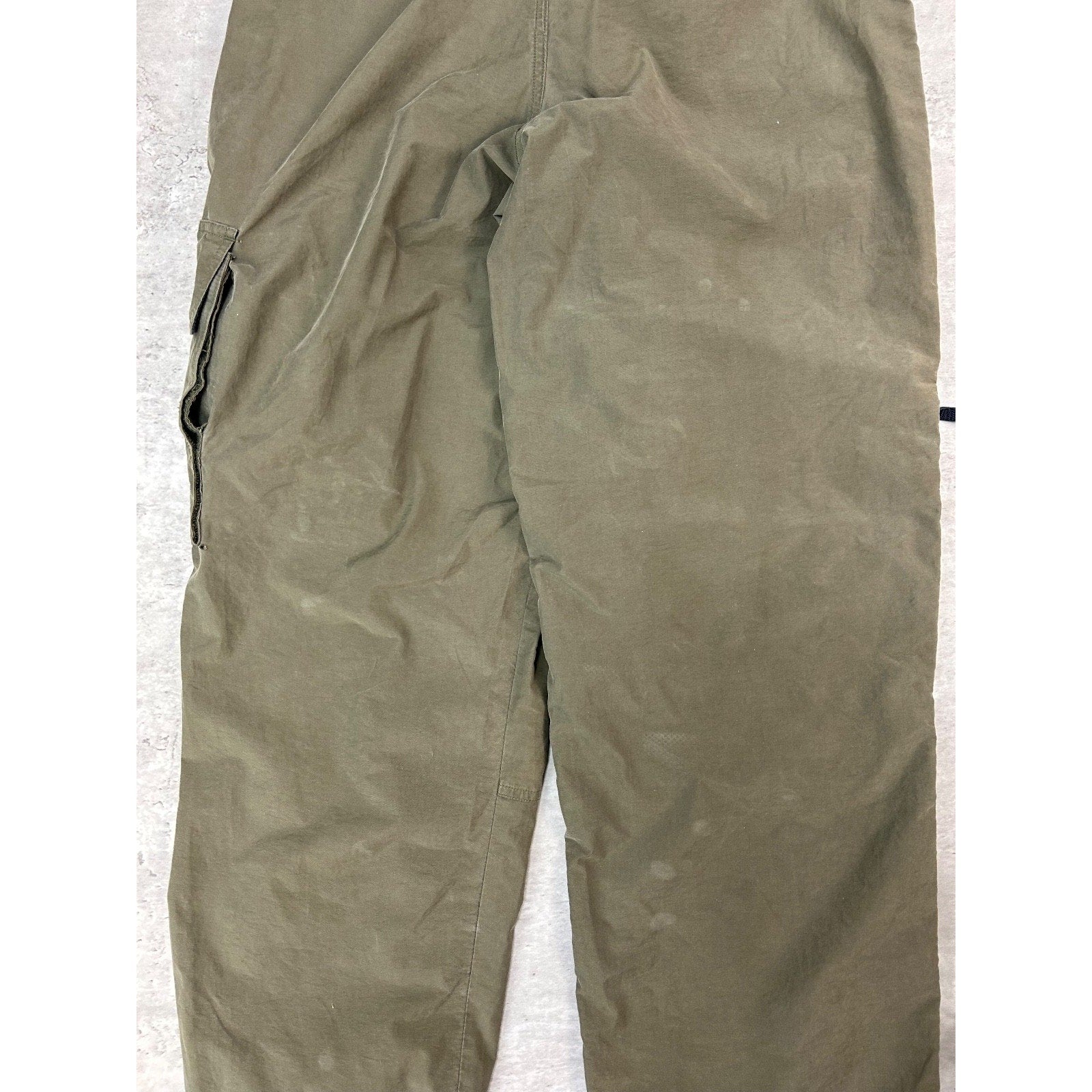 Vintage Y2K Carbon Nylon Utility Cargo Track Pants Size 29