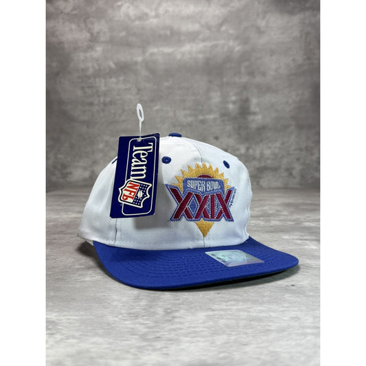 Vintage 1995 Super Bowl XXIX 49ers Vs Chargers NFL Embroidered Snapback Hat OSFA
