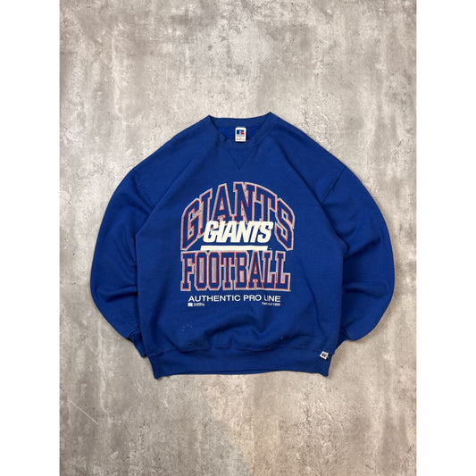 Vintage 90s New York Giants NFL Big Graphic Spellout Football Sweatshirt Size XL