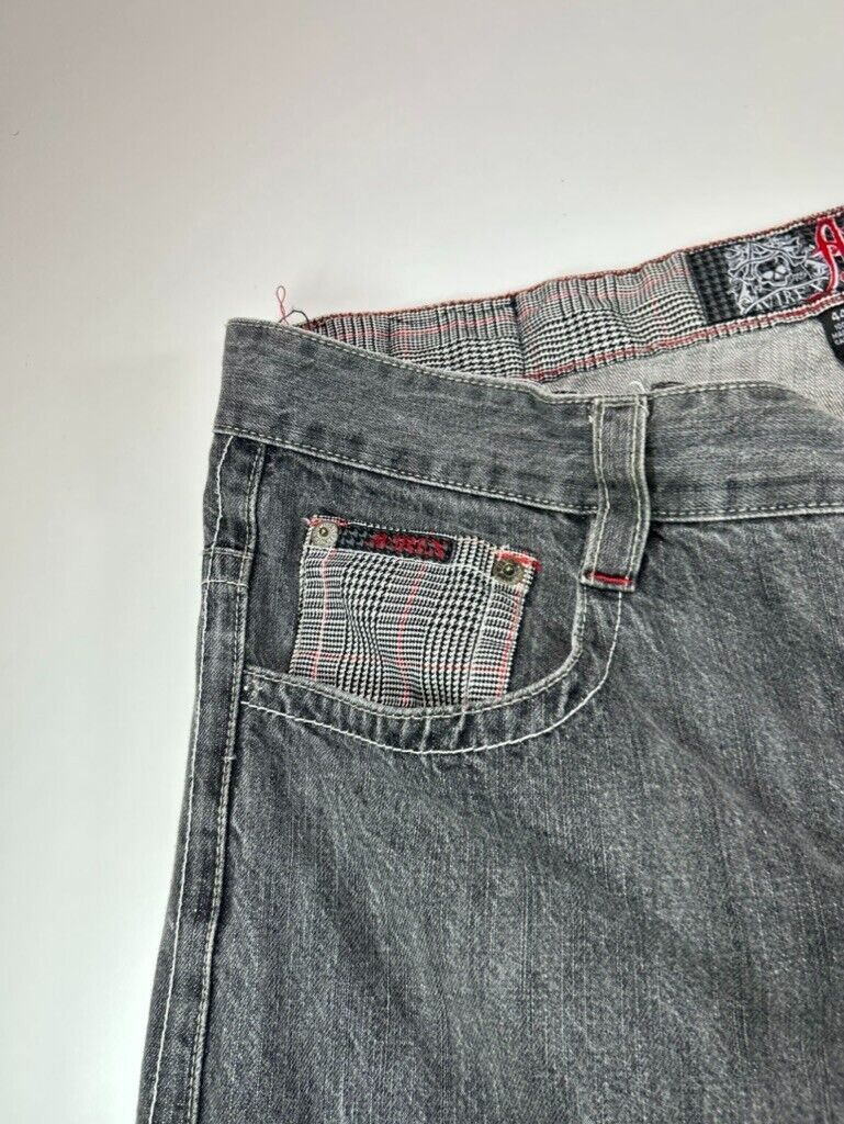 Vintage Y2K Avirex Baggy Style Wide Leg Gray Denim Pant Pants Size 41