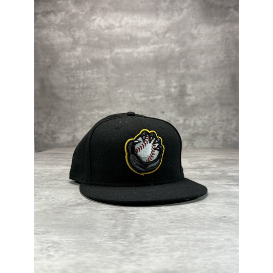 Quad Cities River Bandits MiLB Embroidered Logo Baseball Fitted Hat 7 1/2