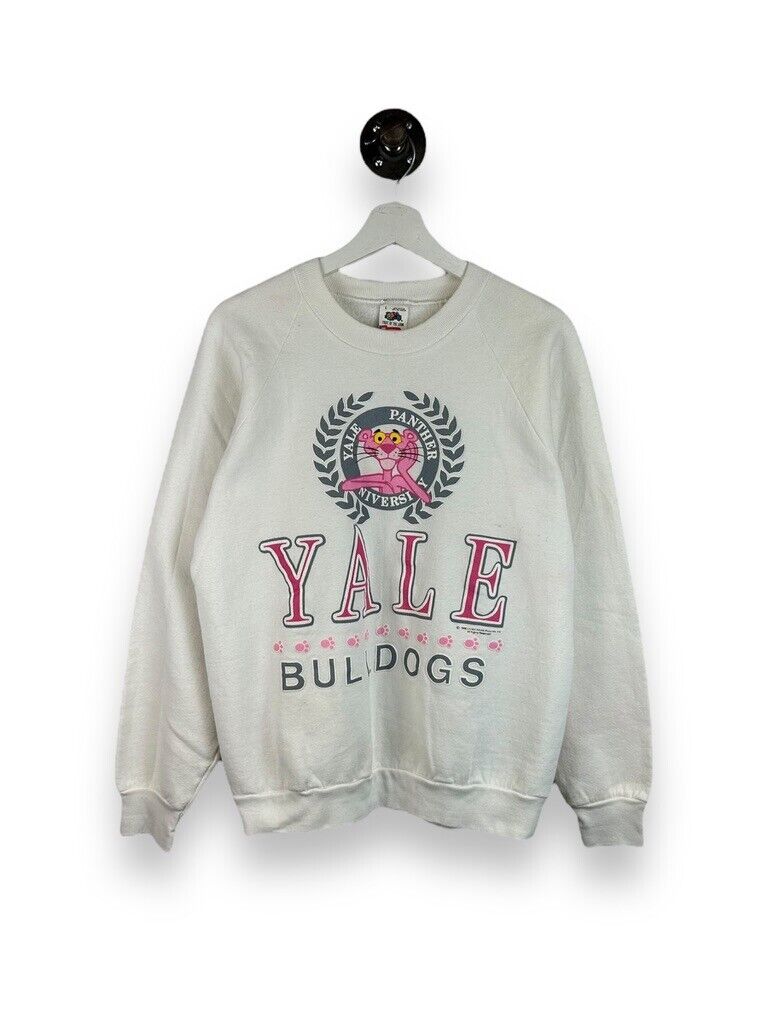 Vintage 1989 Yale Bulldogs NCAA Collegiate Crest Graphic Sweatshirt Size Large