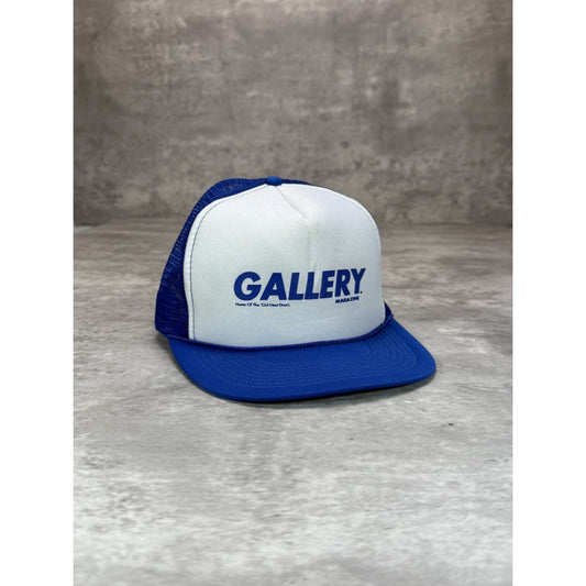 Vintage 80s Gallery Magazine Graphic Spellout Trucker Snapback Hat OSFA