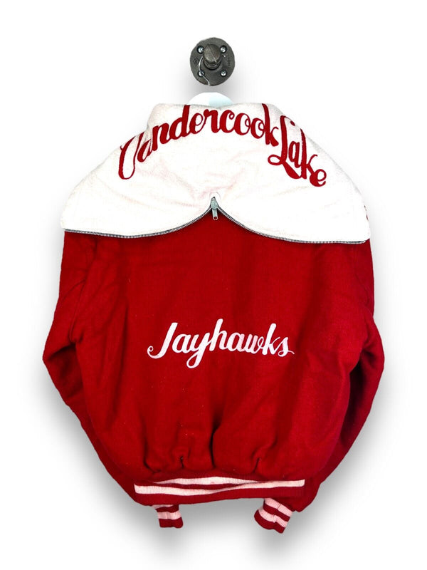 Vintage 80s Vandercook Lake Jayhawks Wool Varsity Delong Jacket Sz 40 Small